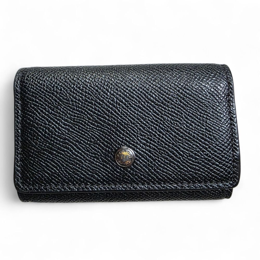 Coach Black Leather Key Holder